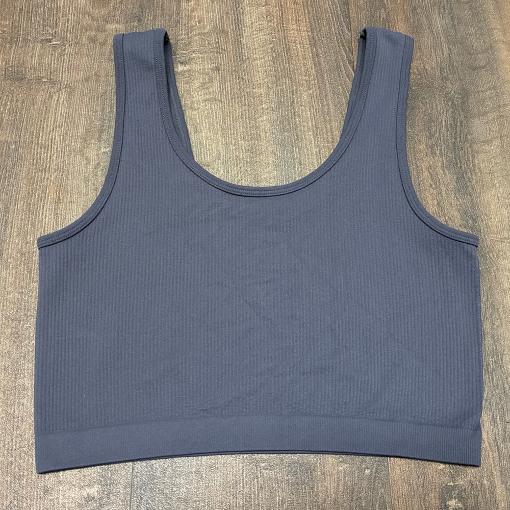 PacSun Contour Charcoal Ribbed Tank
